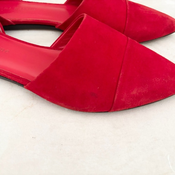 Jenni Kayne D'Orsay Red Suede Flats - Picture 4 of 8